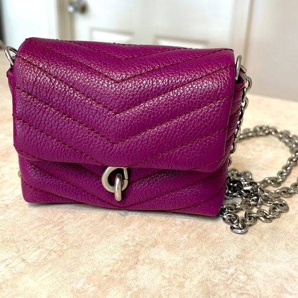 Rebecca Minkoff Edie Micro Quilted Crossbody Bag Purse Leather